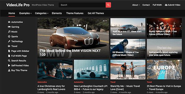 VideoLife Pro - WordPress Theme