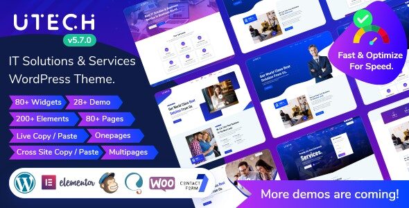uTech - IT Solutions Services Wordpress Theme
