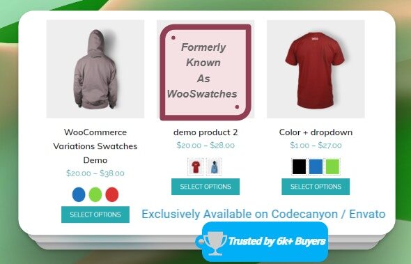 WooCommerce Color or Image Variation Swatches