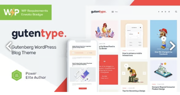 Gutentype | 100% Gutenberg Blog WordPress Theme + Elementor