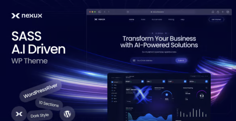 Nexux - AI Saas Landing Page WordPress Theme