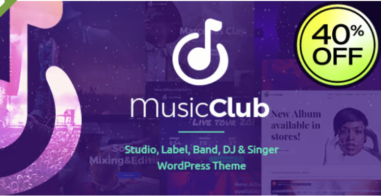 Music Club - Band & DJ WordPress Theme