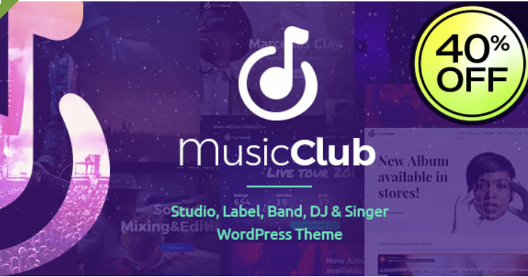Music Club - Band & DJ WordPress Theme