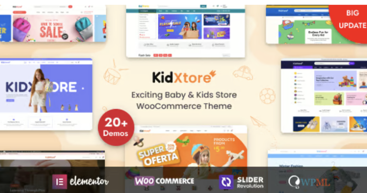KidXtore - Kids Clothing and Toys Store Elementor WooCommerce WordPress Theme
