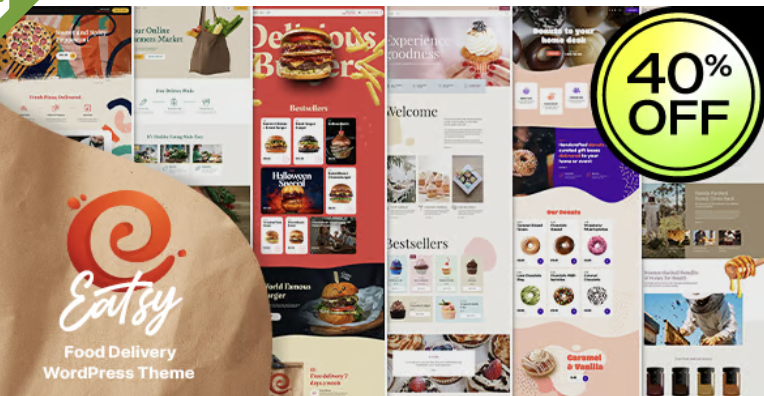 Eatsy - Food Delivery & Restaurant WordPress ThemeWordPress Theme