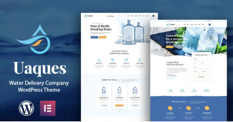 Uaques - Drinking Water Delivery WordPress Theme