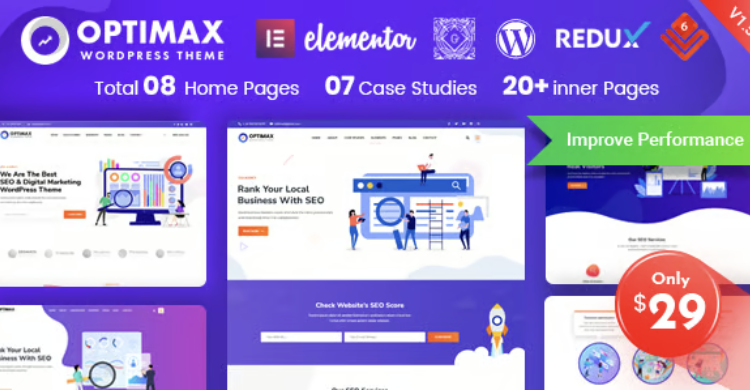 Optimax - SEO & Marketing WordPress Theme