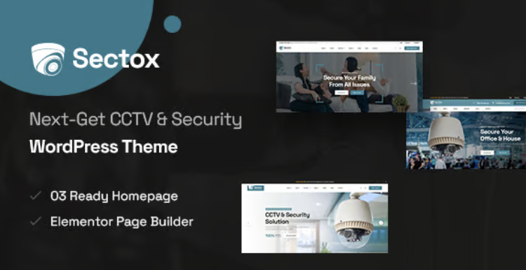 Sectox - CCTV & Security WordPress Theme