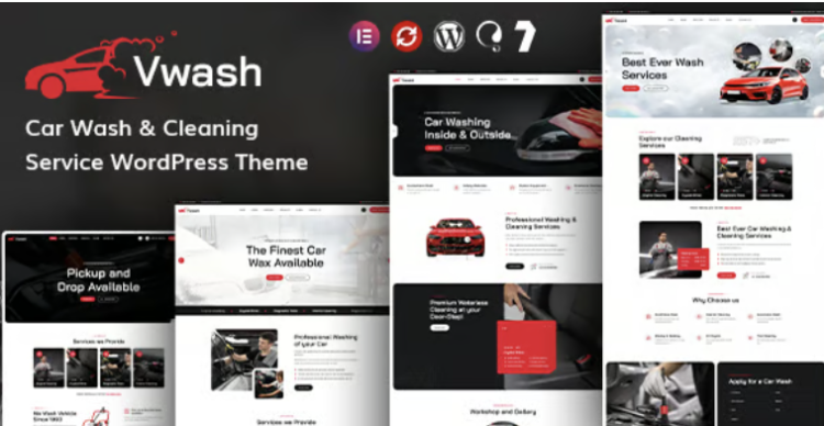 Vwash - Car Wash & Cleaning Service WordPress Theme