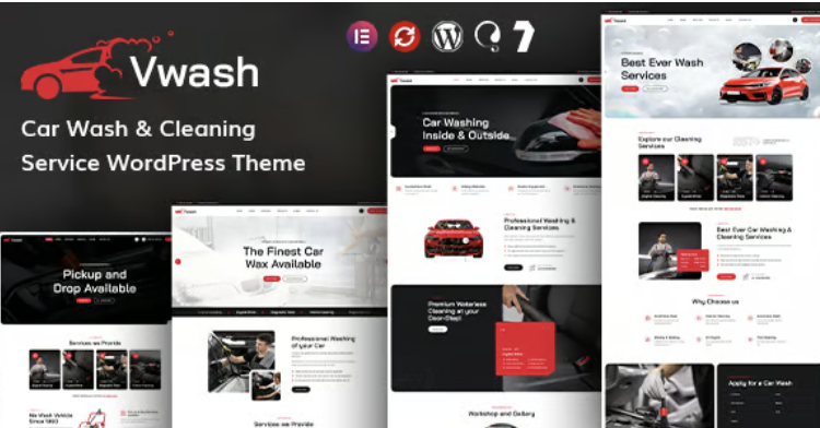 Vwash - Car Wash & Cleaning Service WordPress Theme