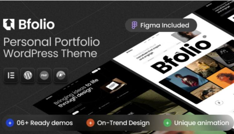 Bfolio - Personal Portfolio WordPress Theme