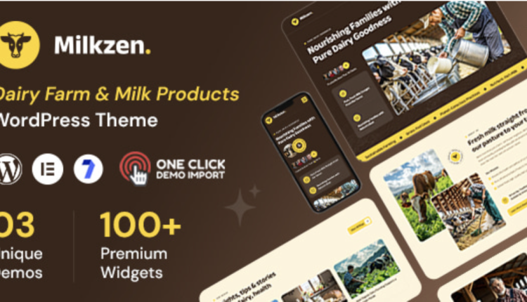 Milkzen - Dairy Farm & Milk Products WordPress Theme