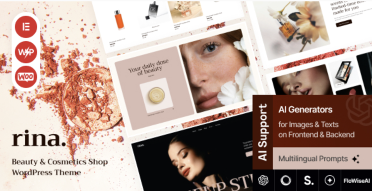 Rina - Beauty & Cosmetics Shop WordPress Theme