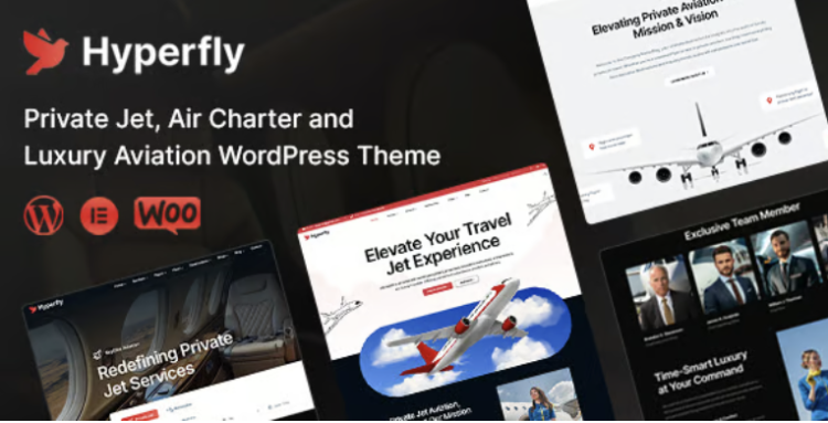 HyperFly - Private Jet Charter & Aviation WordPress Theme