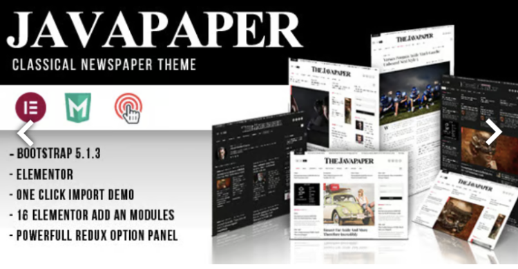 Javapaper – Classic Newspaper Theme