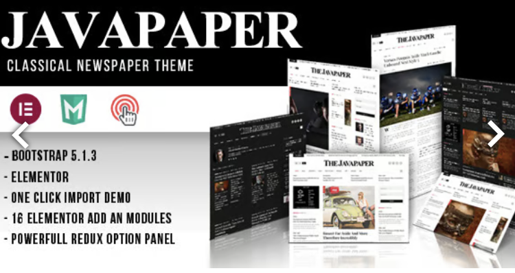 Javapaper – Classic Newspaper Theme