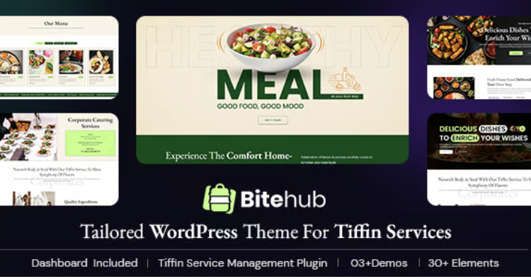 Bitehub - Tiffin & Food Delivery WordPress Theme