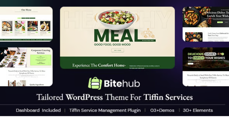 Bitehub - Tiffin & Food Delivery WordPress Theme