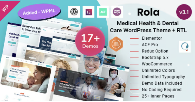 Rola – Medical Health, Dentist Clinic & Healthcare WordPress Theme