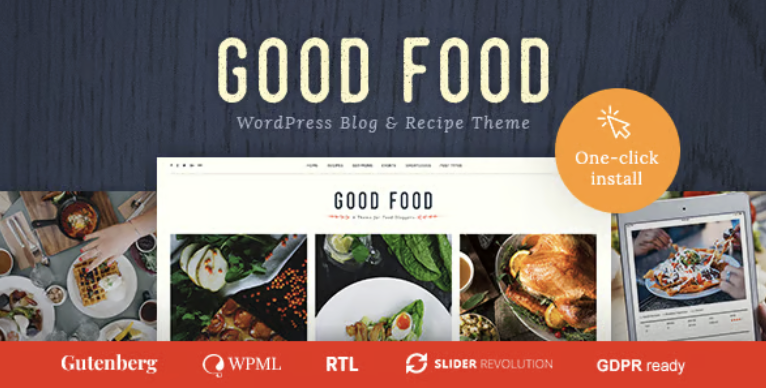 Good Food - Recipe Magazine & Culinary Blog Theme