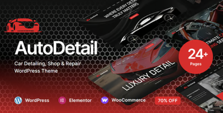 AutoDetail - Car Detailing, Shop & Repair WordPress Theme