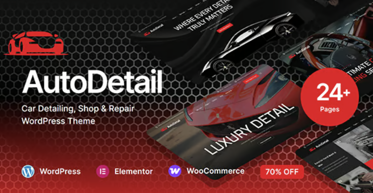 AutoDetail - Car Detailing, Shop & Repair WordPress Theme