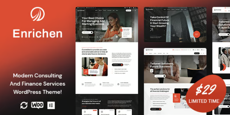 Enrichen - Consulting And Finance Services WordPress Theme

