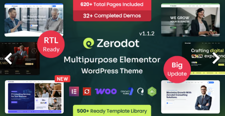 Zerodot - Business & Multipurpose Elementor WordPress Theme