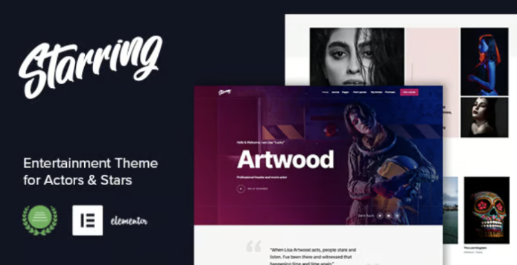 Starring - Entertainment Theme for Actors & Stars