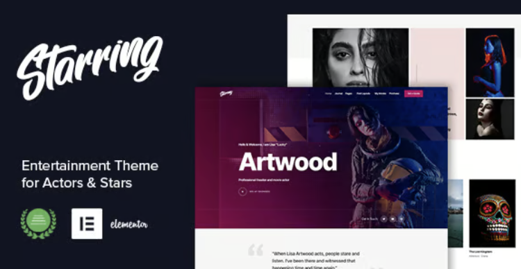 Starring - Entertainment Theme for Actors & Stars