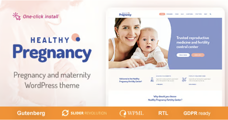 Healthy Pregnancy - Health & Medical WordPress Theme