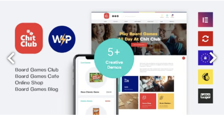 Chit Club | Board Games Club & Anticafe WordPress Theme
