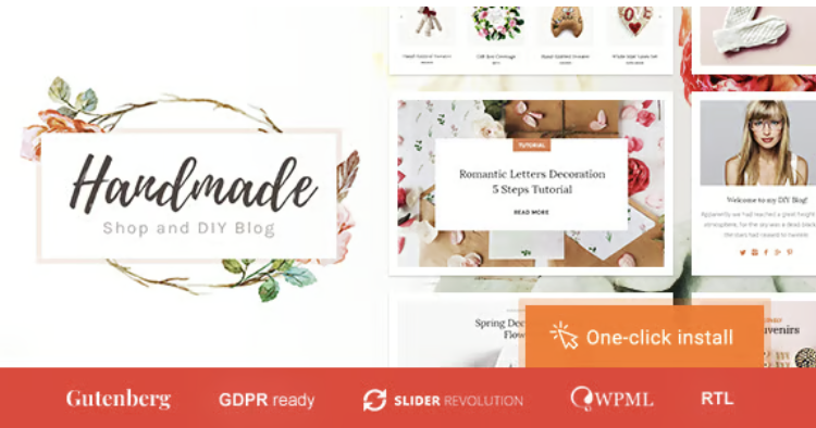 Handmade Shop - Handicraft Blog & Store Creative WordPress Theme