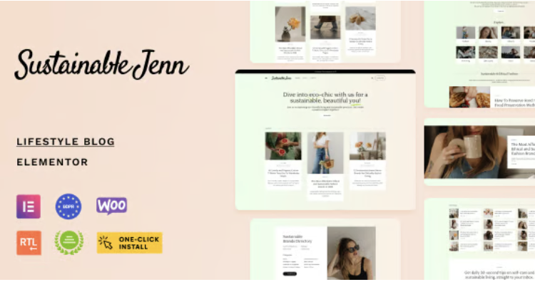 Sustainable Jenn - Eco Lifestyle Blog WordPress Theme