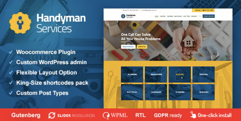 Handyman Services - Construction & Renovation WordPress Theme 2 Handyman Services - Construction & Renovation WordPress Theme