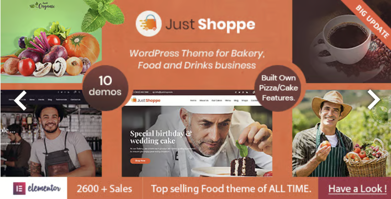 Justshoppe - Elementor Cake, Bakery & Food WordPress 2 Justshoppe - Elementor Cake, Bakery & Food WordPress