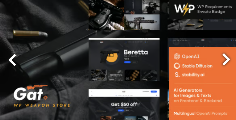 Gat - Gun & Weapon Store WordPress Theme 2 Gat - Gun & Weapon Store WordPress Theme
