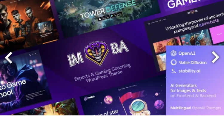 Imba — Esports & Gaming Cyber WordPress Theme