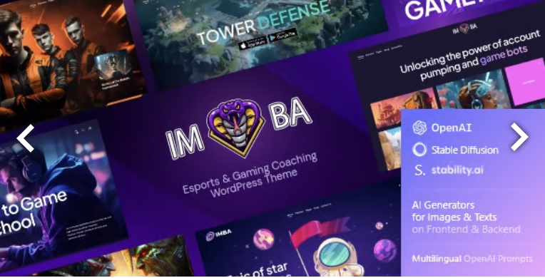 Imba — Esports & Gaming Cyber WordPress Theme