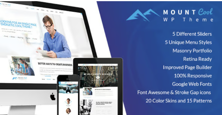 MountCool - Single Page Portfolio WordPress The 2 MountCool - Single Page Portfolio WordPress The