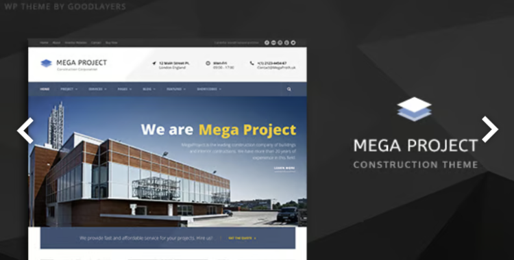 Mega Project - Construction WordPress
