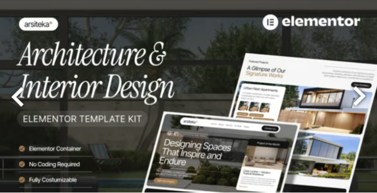 Arsiteka - Architecture & Interior Design Elementor Template Kit