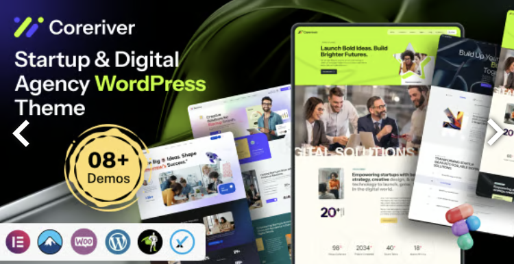 Coreriver - Startup & Digital Agency WordPress Theme