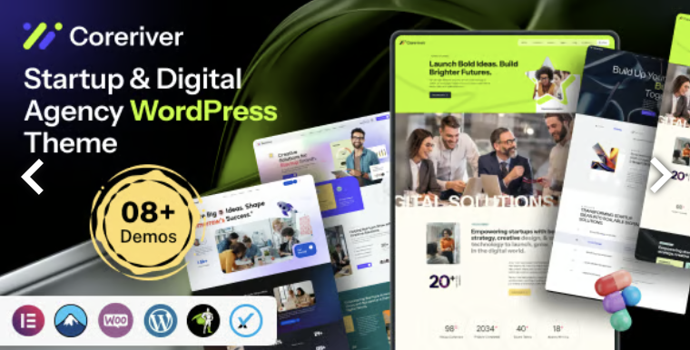 Coreriver - Startup & Digital Agency WordPress Theme