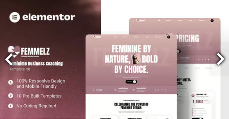 Femmelz - Feminime Business Coaching Elementor Template Kit