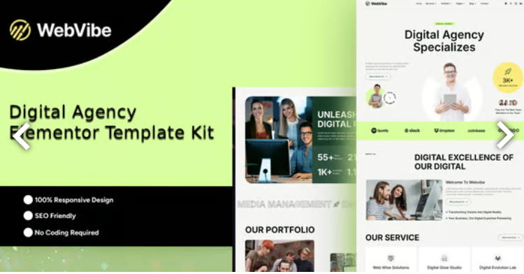 Webvibe - Digital Agency Elementor Template Kit
