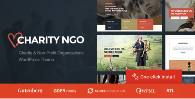 Charity NGO - Donation & Nonprofit Organization WordPress Theme