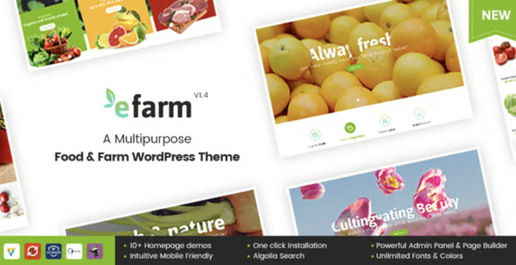 eFarm - A Multipurpose Food & Farm WordPress Theme