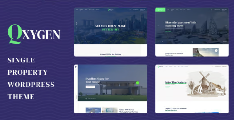 Qxygen - Single Property WordPress Theme