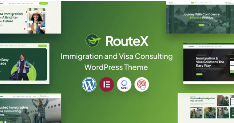 RouteX - Immigration and Visa Consulting WordPress Theme